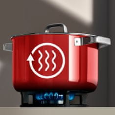 WMF Fusiontec Mineral Pro set posuđa od 4 dijela, 16/16/20/24 cm, stakleni poklopci, crveni (519585290)