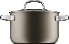 WMF Fusiontec Mineral Pro set posuđa od 4 dijela, 16/20/20/24 cm, stakleni poklopci, tamna bronca (514875290)