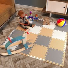 Kidkool Penasta dječja podloga za igru 120x120 cm, 18 kom, EVA puzzle mekana i vodootporna | PUZZLEMAT