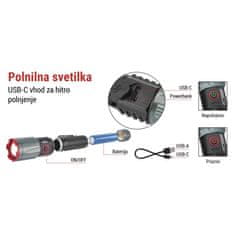 EMOS LED punjiva svjetiljka, metalna, 1200 lm, 2200 mAh