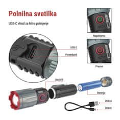 EMOS LED punjiva svjetiljka, metalna, 1200 lm, 2200 mAh