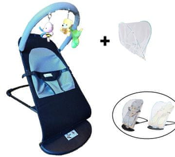 Tavalax Ergonomska dječja ležaljka – ljuljačka s igračkom i zaštitnom mrežom