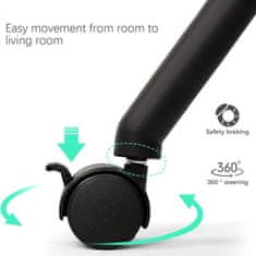 Tavalax Sklopivi previjalni stolić s podesivom visinom, policama i kotačima