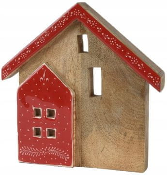 Kaemingk Drvena figurica božićne kućice 22 cm