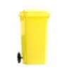 Žuta plastična kanta za smeće na kotačima 120 l