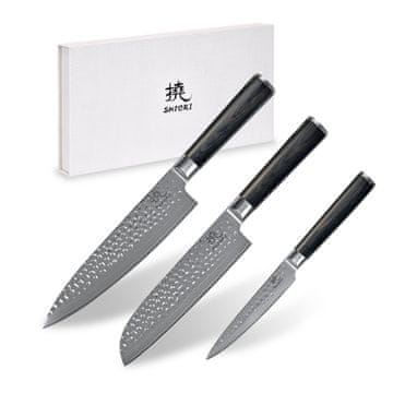 HI 3-Set 撓 Kuri Murō + Santoku + Sifu - set od tri noža od Damask čelika