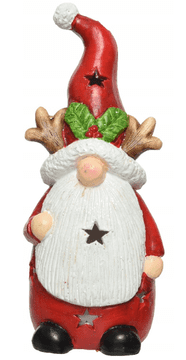 Kaemingk Vilenjak u šeširu, crvena božićna figurica, 27 cm