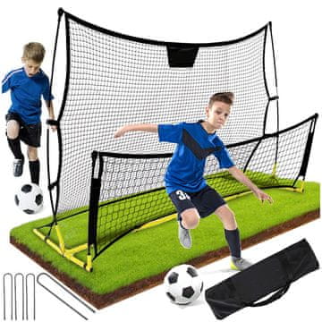 Dvostrani okvir za trening nogometnog gola za odbijanje 220x110 cm