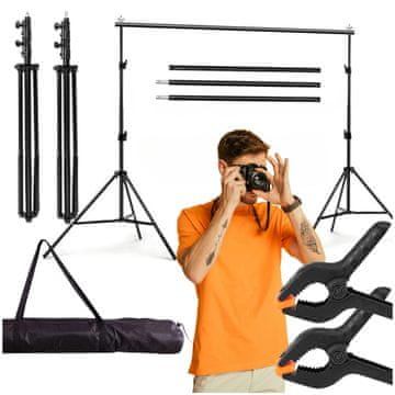 Zolta Set stativa za fotografske pozadine, studijski stativ, amortizer, 210x200 BECKE