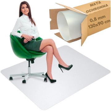 Zolta Zaštitna podloga za ispod stolice 0,8 mm 130x90 cm za pod dječjeg radnog stola