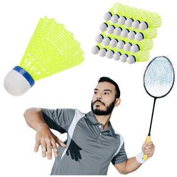 Zolta Set loptica za badminton, žuti, izdržljivi, aerodinamični, najlonski