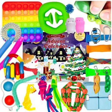 Zolta Set adventskih kalendara, mekane igračke, pop-up poklon, Božić, veliki set
