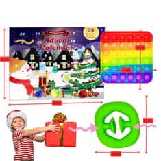 Zolta Set adventskih kalendara, mekane igračke, pop-up poklon, Božić, veliki set