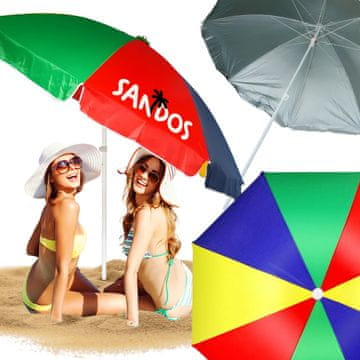 Sklopivi vrtni suncobran za plažu, dvostruki, UV, sklopivi, vodootporna navlaka