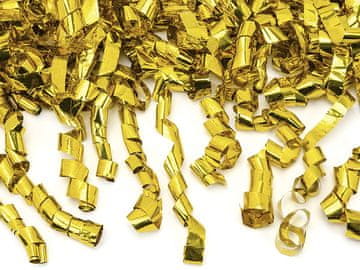 PartyDeco tuba s konfetima i zlatnim trakama 40 cm