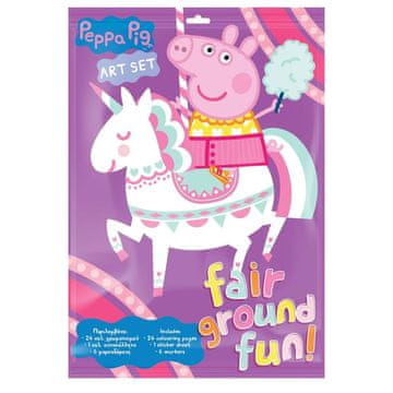 Diakakis Peppa Pig knjiga za bojanje s naljepnicama + markerima