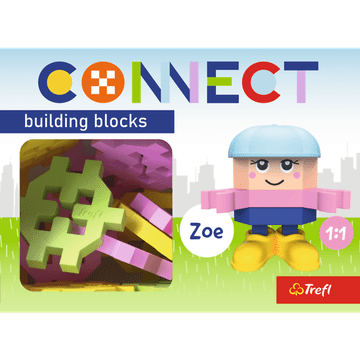 Trefl CONNECT BLOCKS Džepni set za djevojčice od 30 komada s figuricom ZOE