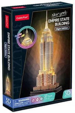 Bic KUBIČNA ZABAVNA 3D slagalica EMPIRE STATE BUILDING Noćna verzija 37 dijelova L539H