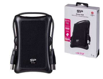 Silicon Power Vanjski tvrdi disk HDD Silicon Power Armor A30 (1TB; 2.5"; USB 3.2; 5400 o/min; crna; SP010TBPHDA30S3A)