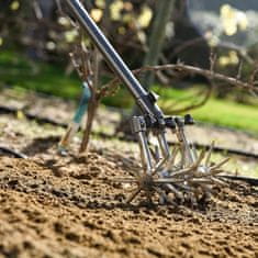 HOME & MARKER® Ručni vrtni kultivator za rahljenje tla i pletje, čelični zubi i udobna drška | CULTIVATORKO