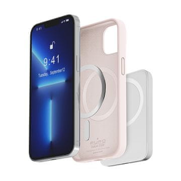 Puro ICON MAG - MagSafe maskica za iPhone 14 Pro Max (prašnjasto ružičasta)