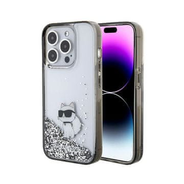 Karl Lagerfeld Liquid Glitter Choupette - maskica za iPhone 15 Pro Max (prozirna)