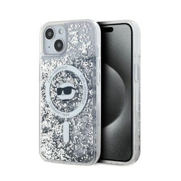 Karl Lagerfeld Liquid Glitter Choupette Head MagSafe - Futrola za iPhone 15 Plus / 14 Plus (Prozirna)
