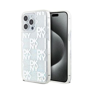 DKNY Liquid Glitter Multilogo - Futrola za iPhone 15 Pro Max (bijela)