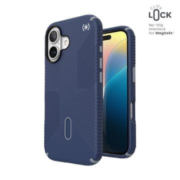 Speck Presidio2 Grip ClickLock & MagSafe - maskica za iPhone 16 (plava / siva / bijela)