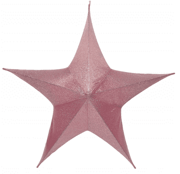 Kaemingk Privjesak za božićno drvce, božićna zvijezda, ružičasta, 23 cm
