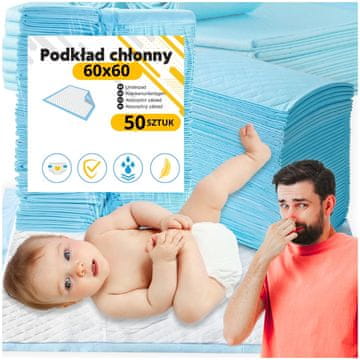 Upijajuće podloge za krevet, vodootporne, zaštitna prostirka, higijenske, jake 50