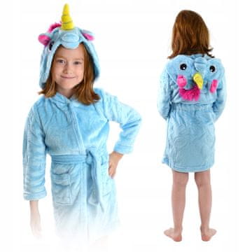 Onesies Dječji ogrtač s jednorogom za djevojčice plavi pegaz M