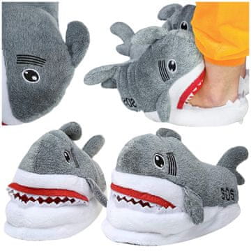 Onesies Plišane papuče za žene, muškarce, papuče, kućne papuče, tople papuče od morskog psa