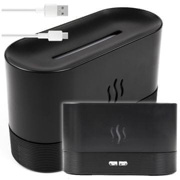 Ovlaživač zraka difuzor USB za aromaterapiju za dnevnu sobu, crni