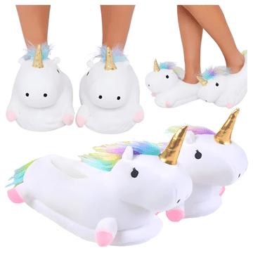 Onesies Ženske papuče, muške papuče, tople plišane papuče s jednorogom, papuče s jednorogom