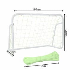 Mreža za gol fluorescentna koja svijetli u mraku pojačana 180x120 cm