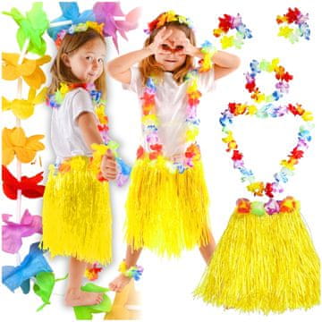 Havajski kostim, suknja, vijenac, ogrlice, hula, maškarana haljina, aloha odjevna kombinacija