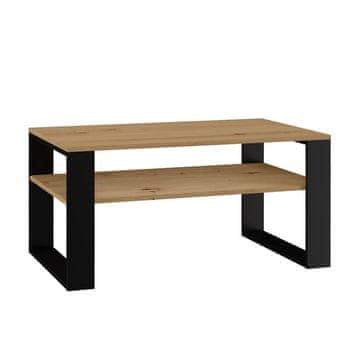 Topeshop Moderni 1P ARTISAN CRNI stolić za kavu