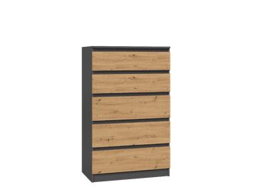 Topeshop Malwa M5 Komoda ANTRACIT ARTISAN