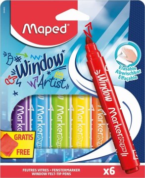 Maped markeri za prozore, 6 kom.