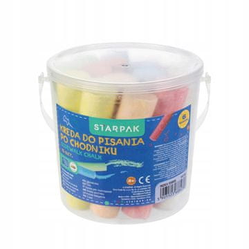 STARPAK KREDA ZA PLOČNIKE 6 BOJA KANTA 15 KOM.