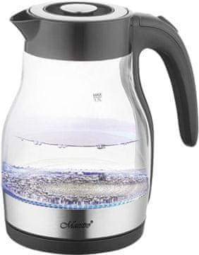 MAESTRO stakleno električno kuhalo za vodu 1,7 l 2200 W MR-061-crno