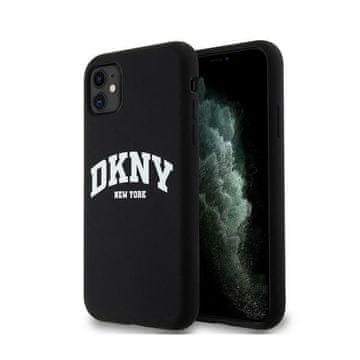 DKNY tekući silikon s bijelim tiskanim logotipom MagSafe - maskica za iPhone 11 (crna)