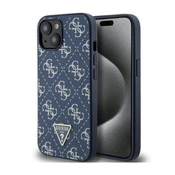 Guess 4G trokutasti metalni logo - maskica za iPhone 15 Plus (plava)