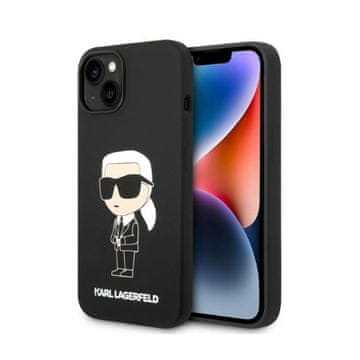 Karl Lagerfeld silikonska Ikonik MagSafe maskica za iPhone 15 Plus / 14 Plus (crna)