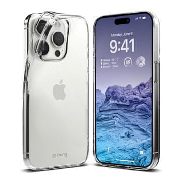 Crong Crystal Slim Cover - Futrola za iPhone 15 Pro (Prozirna)