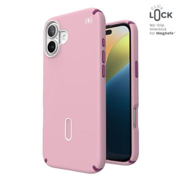 Speck Presidio2 Pro ClickLock & MagSafe - maskica za iPhone 16 Plus (smeđa roza / boja jagoda / bijela)