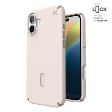 Speck Presidio2 Pro ClickLock & MagSafe - maskica za iPhone 16 Plus (bijela kost / zlatna / lješnjak smeđa)