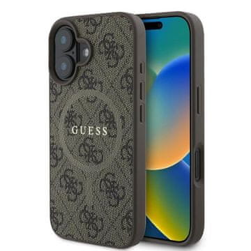 Guess 4G Ring Classic Logo MagSafe - maskica za iPhone 16 Plus (smeđa)