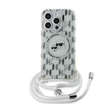 Karl Lagerfeld IML Crossbody Monogram Karl & Choupette Head MagSafe - maskica za iPhone 15 Pro Max (prozirna)